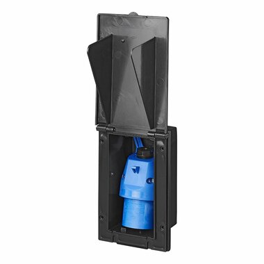 CEE-Anbaudose eckig schwarz