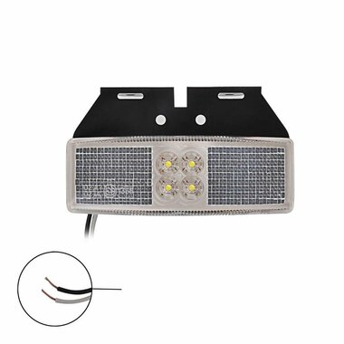 Begrenzungsleuchte 12 24V weiß 110x40mm LED mit Halter