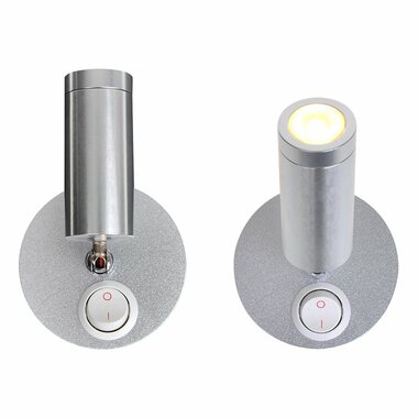 Aufbaustrahler 1-LED schwenkbar 12V 120lm  dia 65x65-130mm