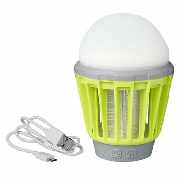 Camping- Insektenlampe 2 in 1 wiederaufladbar 8 8 x 12 5 cm