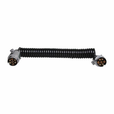 Spiralkabel 4 5M mit 2x Stecker 7-polig Metall