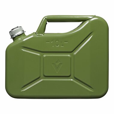 Kanister 10L Metall grun mit magnetischem Schraubverschluss UN-TuV GS gepruft