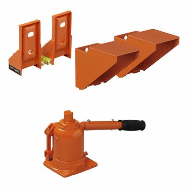 Hydraulischer Caravanheber mit Wasserwaage fur Doppelachse