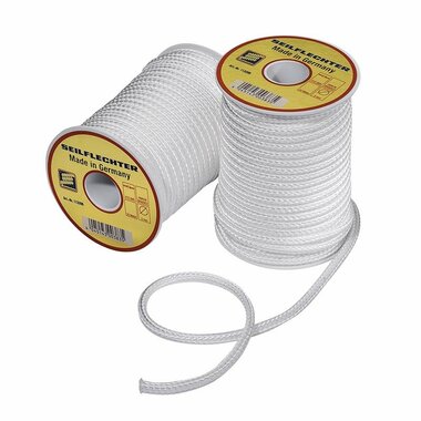 Fibronschnur  geflochten  5mm  20m auf Spule  weiß  410 daN