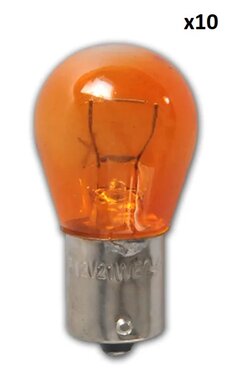 Autolampe 12V 21W BA15s orange x10 Stuk