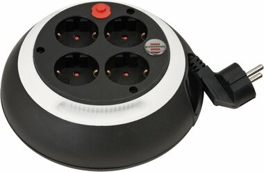 Kabelbox CL-S 4-fach schwarz weiß 3m H05VV-F 3G1,5