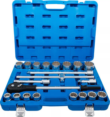 Steckschlüssel-Satz Antrieb 20 mm (3/4) Zollgrößen 21-tlg