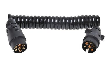Spiralkabel 3M mit 2x Stecker 7-polig PVC