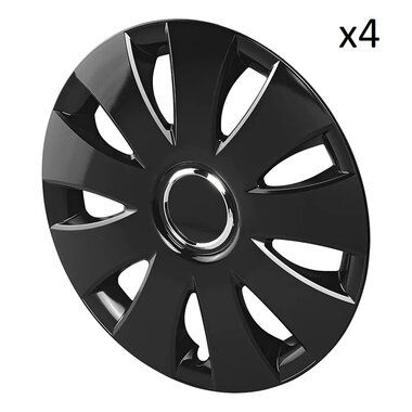 Radkappe Aura schwarz 14 Zoll x4 Stuck