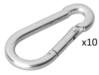 Karabinerhaken Metall 6x60mm x10 Stuck