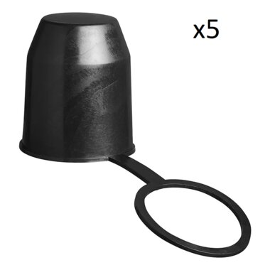 Anhangerkupplungskappe Kunststoff mit Ring x5 Stuck