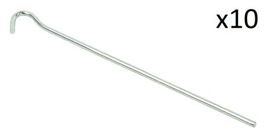 Zelthering 22cm Metall mit offener ose x10 stuks