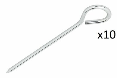 Zelthering 19cm Aluminium mit ose x10 stuks