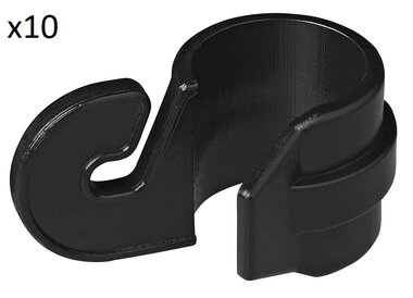 Zeltclip fur Zeltstange 19-22mm mit Haken x10 stuks