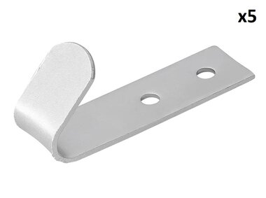 Schraubhaken Metall 72 x 21 x 2 mm x5 Stuck