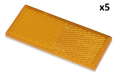 Reflektor orange 82x36mm selbstklebend x5 stuck