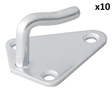 Seilhaken Metall 40x45mm geschweißt x10 stuck