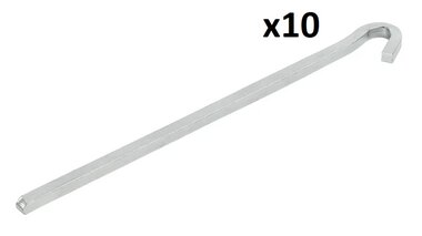 Felsbodenhering 22cm Metall viereckig x10 stuck
