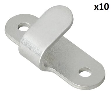Seilhaken aus Metall 65x27 mm gebogen x10 Stuck