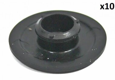 Schwarzer Kunststoff-Verschlussdeckel x10 Stuck