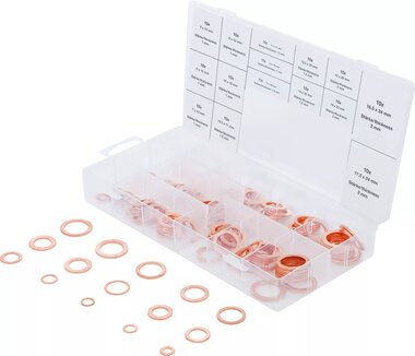 Dichtring-Sortiment Kupfer 150-tlg.