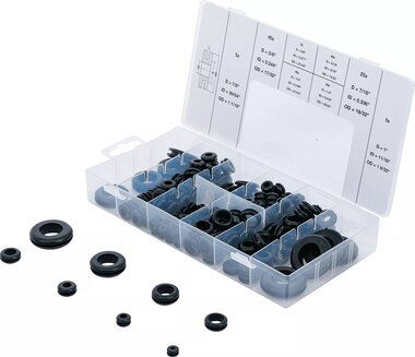 Gummi-Durchgangstullen-Sortiment Zoll 180-tlg
