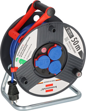 Kabeltrommel 50 m IP44 AT-N05V3V3-F 3G1,5 blau