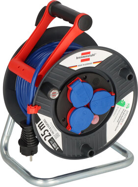 Kabeltrommel 25 m IP44 AT-N05V3V3-F 3G1,5 blau