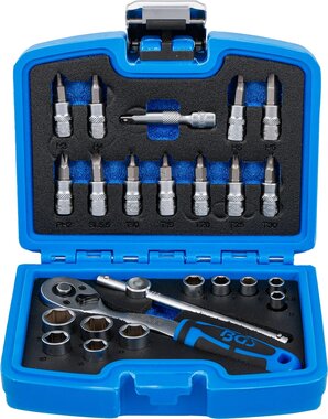 Steckschlussel-Satz Antrieb 6,3 mm (1/4) 24-tlg