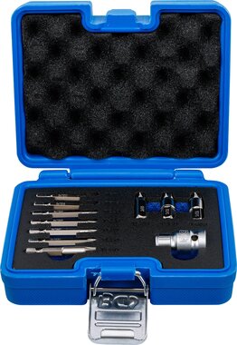 Schrauben-Ausdrehersatz fur beschadigte T-Profil-Schrauben (fur Torx®) T10 – T55, 11-tlg
