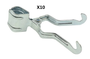 Zeltstangen-Klemmhaken x10 Stuck