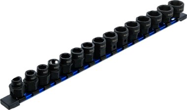 Kraft-Steckschlussel-Einsatz-Satz Sechskant extra flach Antrieb Innenvierkant (1/2) SW 10 -24 mm 15-tlg