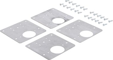 Scharnier-Reparaturplatten-Satz Edelstahl 4-tlg