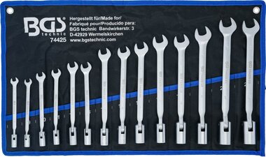 Maul-Ringschlussel-Satz mit flexibler Ringseite SW 8 - 22 mm 14-tlg