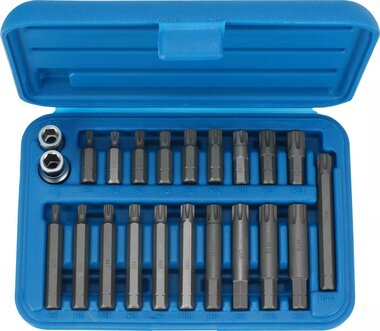 Steckschlussel-Bit-Satz 22-teilig 3/8 + 1/2 Ribe-Profil M5-13  