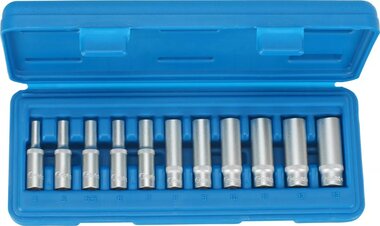 Tiefsteckschlussel-Satz 11-teilig 1/4 Sechskant 4-13 mm