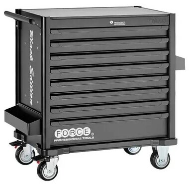 Jumbo Black Edition Werkzeugwagen mit 8 Schubladen und 607-teiligem Werkzeugsatz