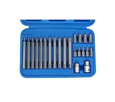 Bit-Satz | Antrieb Außensechskant 10 mm (3/8) | Keil-Profil (für Ribe) | 22-tlg.