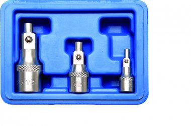 Verlängerungs-Satz mit Magnethalter 6,3 mm (1/4) / 10 mm (3/8) / 12,5 mm (1/2) 3-tlg.