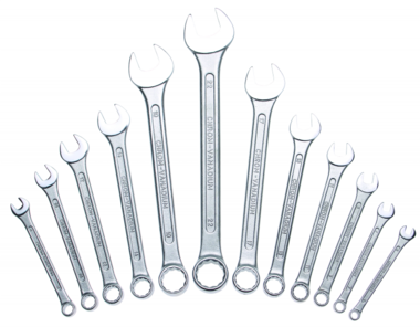 Maulringschlüssel-Satz, nach DIN 3113, 6-22 mm, 12-tlg.