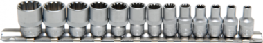 Steckschlüssel-Einsatz-Satz Gear Lock Antrieb Innenvierkant 6,3 mm (1/4) 13-tlg