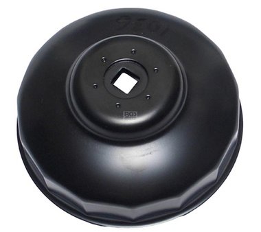 Ölfilterkappe aus Stahlblech, schwarz lackiert 99 mm x 15-kant