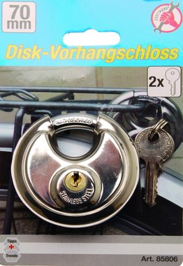 Disk-Vorhängeschloss, 70 mm