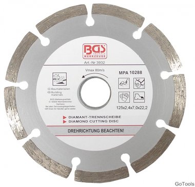 Segment-Trennscheibe für Trockenschnitt, 125 mm