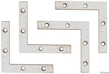 L-Winkel 4er-Satz, 75x75x12 mm