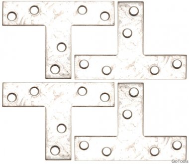 T-Winkel 70x50x16 mm, 4-tlg.