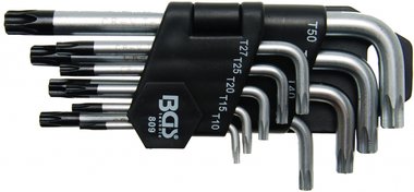 9-teiliges T-STAR Schlüsselset, lange Seite manipulationssicher, T10-T50