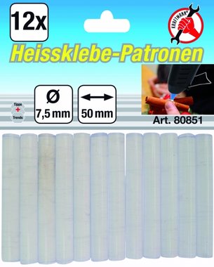 Heissklebe-Patronen 7,5 mm, 12-tlg.