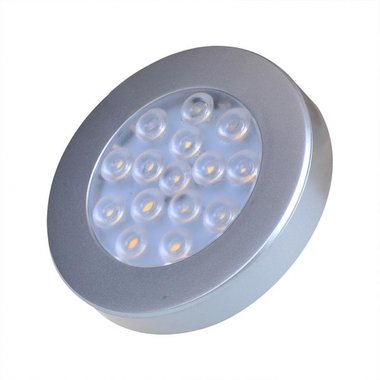 Aufbauspot 15-Leds 12V 200lm Ø70x12mm