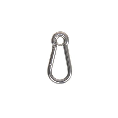 Karabiner 50x5mm Birnenform geschlossen, A4 RVS AISI 316, 570 daN